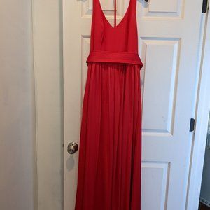 Vera Wang Red Halter Prom Dress with Pockets!
